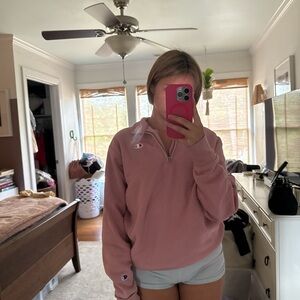 Champion Pink Oversized Polo Hoodie